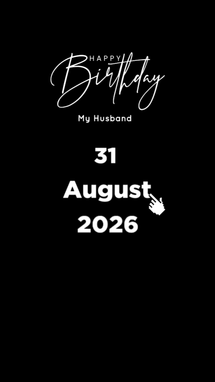 HBD HUSBAND 31 AUGUS