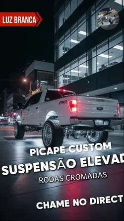 Picape custom: destaque nocturno
