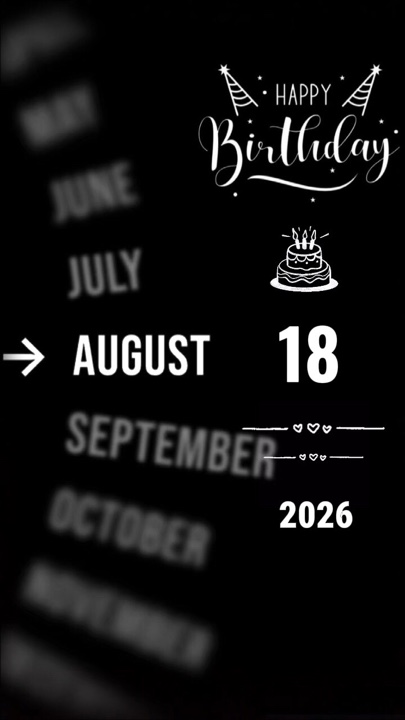 BIRTHDAY | 18 AUGUST
