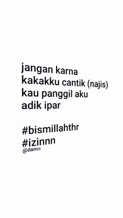 jangan karna kakakku