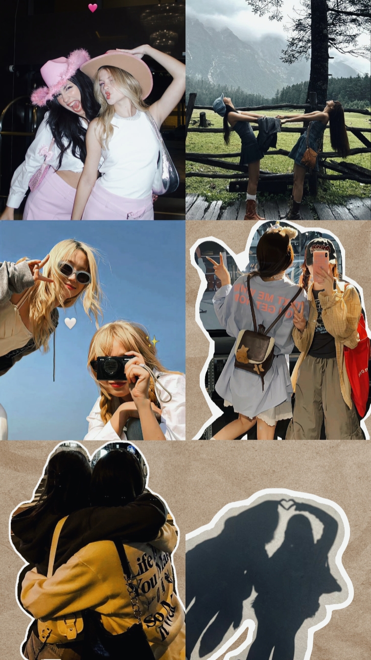6 photos with friend
