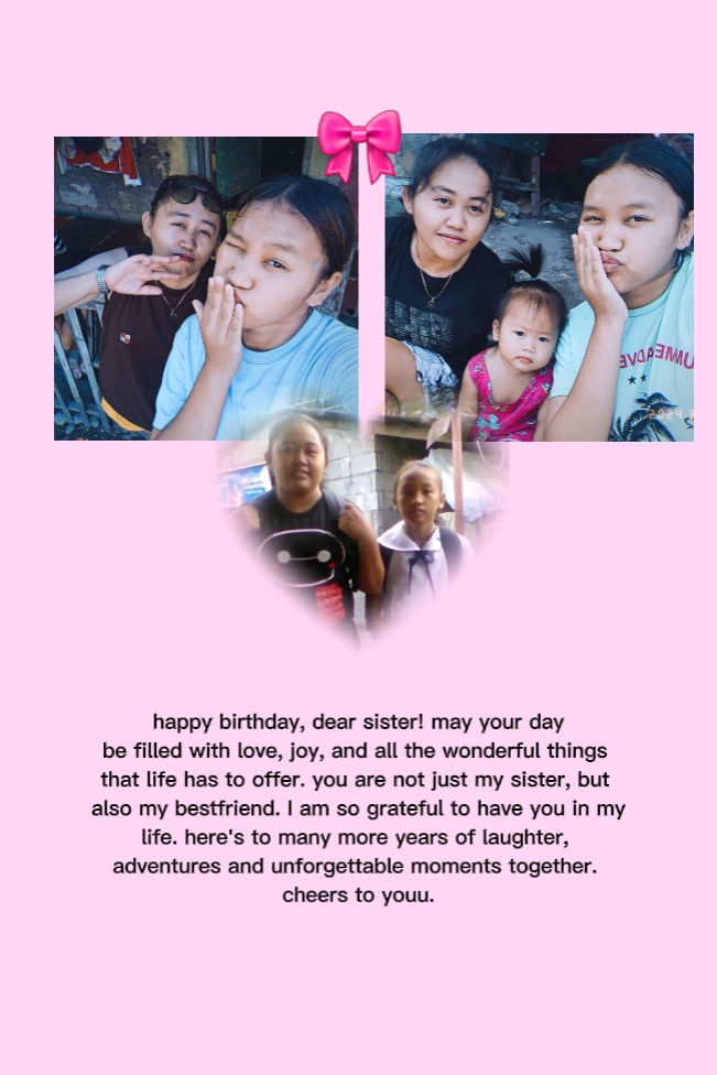 Feliz aniversário irmã