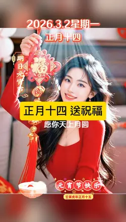 正月十四祝福