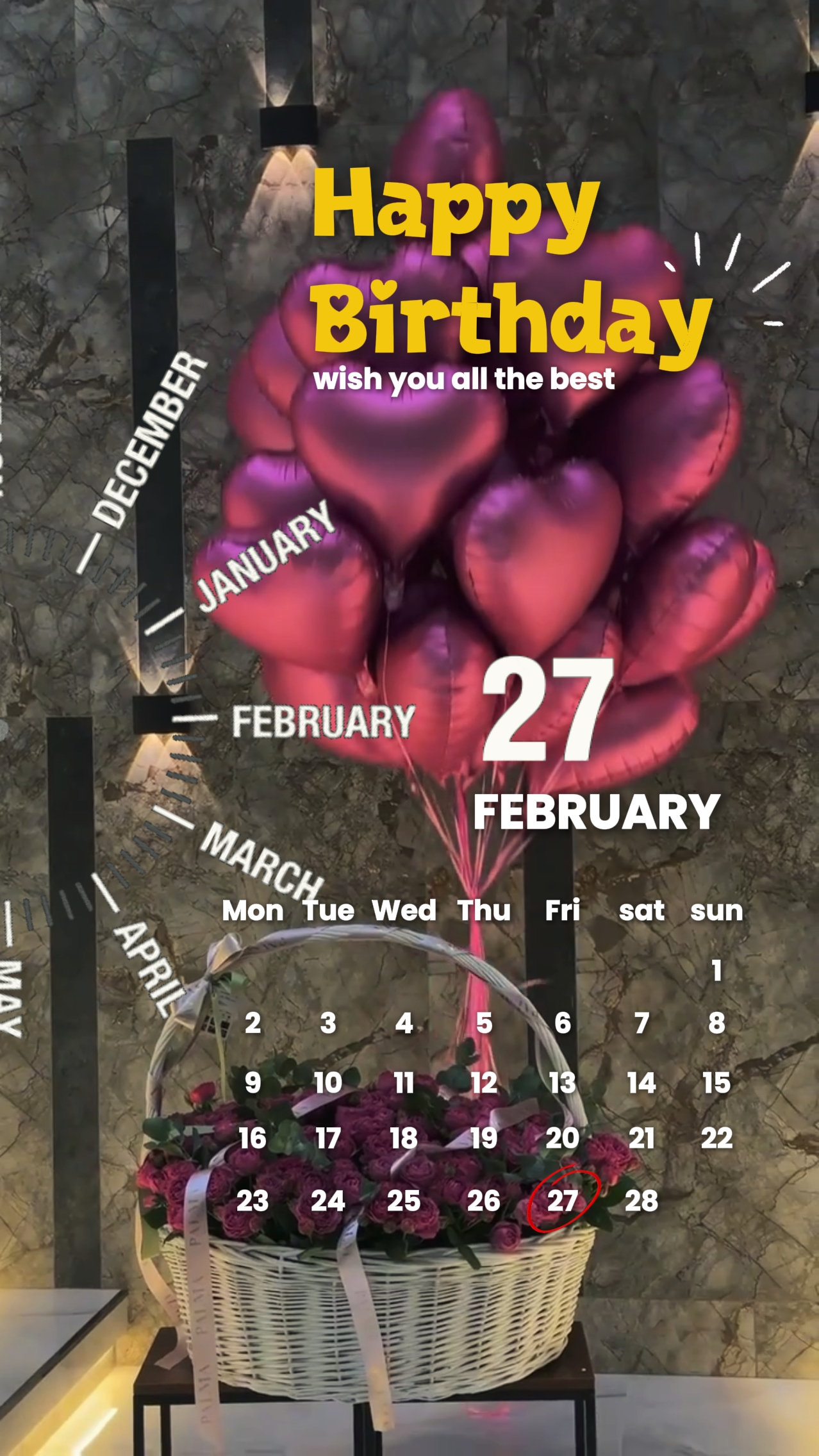 FELIZ CUMPLEAÑOS 27 DE FEBRERO 