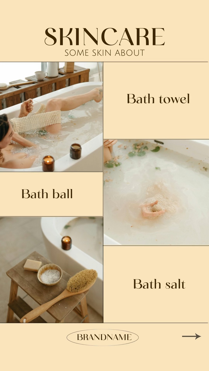 Template ng Gabay sa Pangangalaga sa Balat ng Minimalist Beauty Industry para sa TikTok