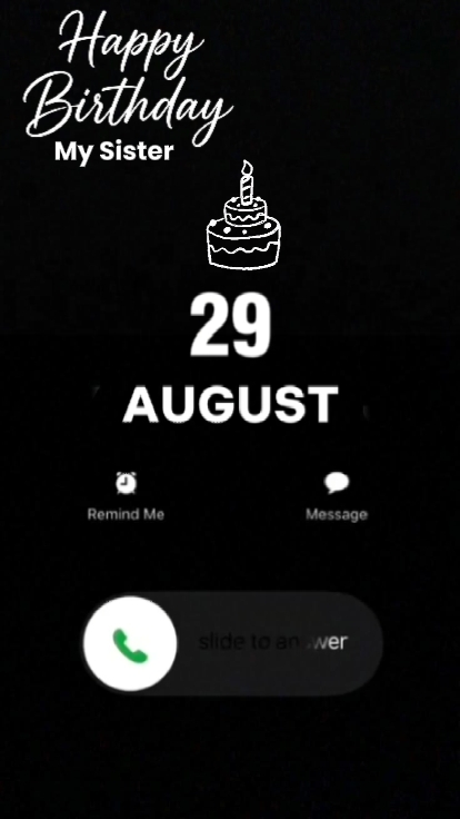 BDAY SISTER 29August