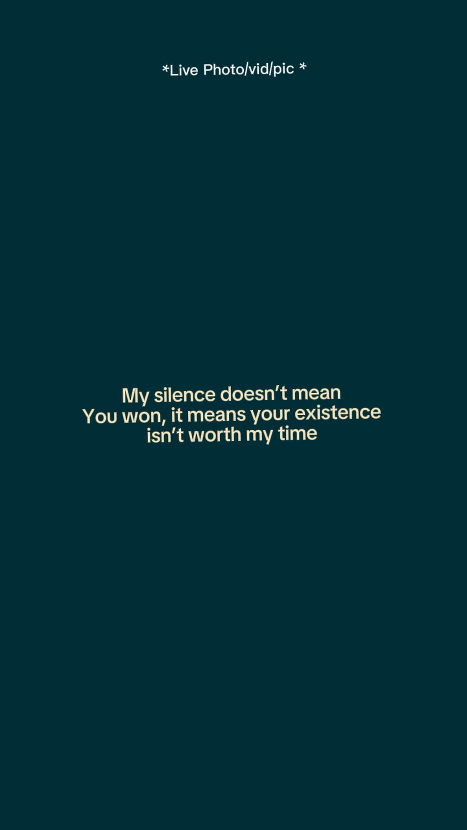 My silence 
