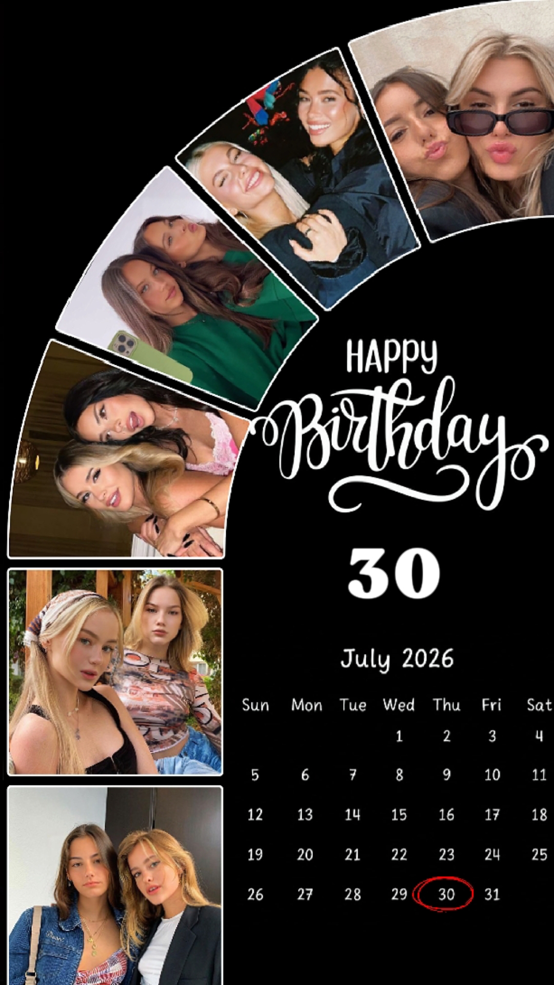 BIRTHDAY 30 JULY 