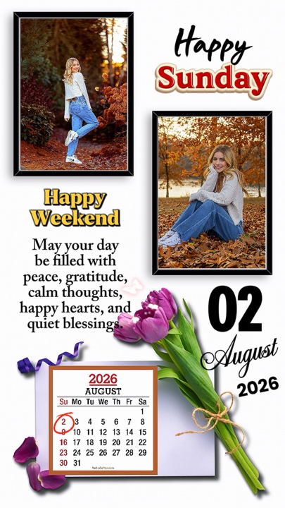 Sunday 2 August 2026
