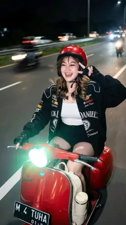 naik vespa tua