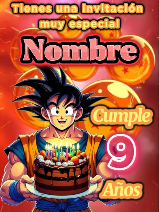 Goku convite 