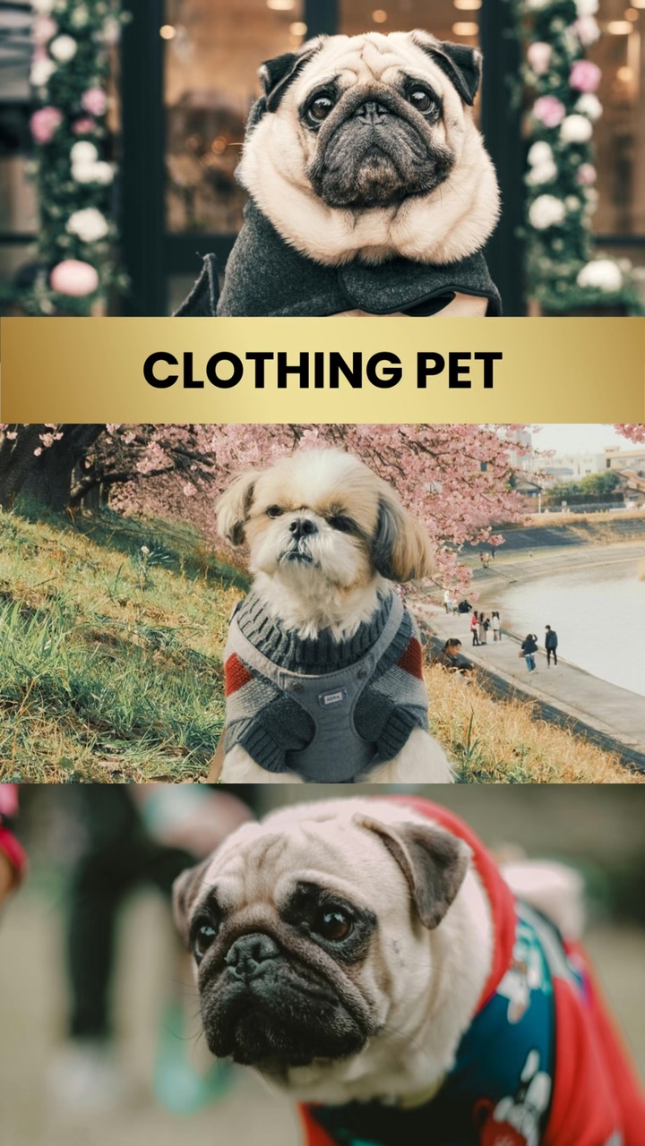 Plantilla de promoción de ropa para mascotas