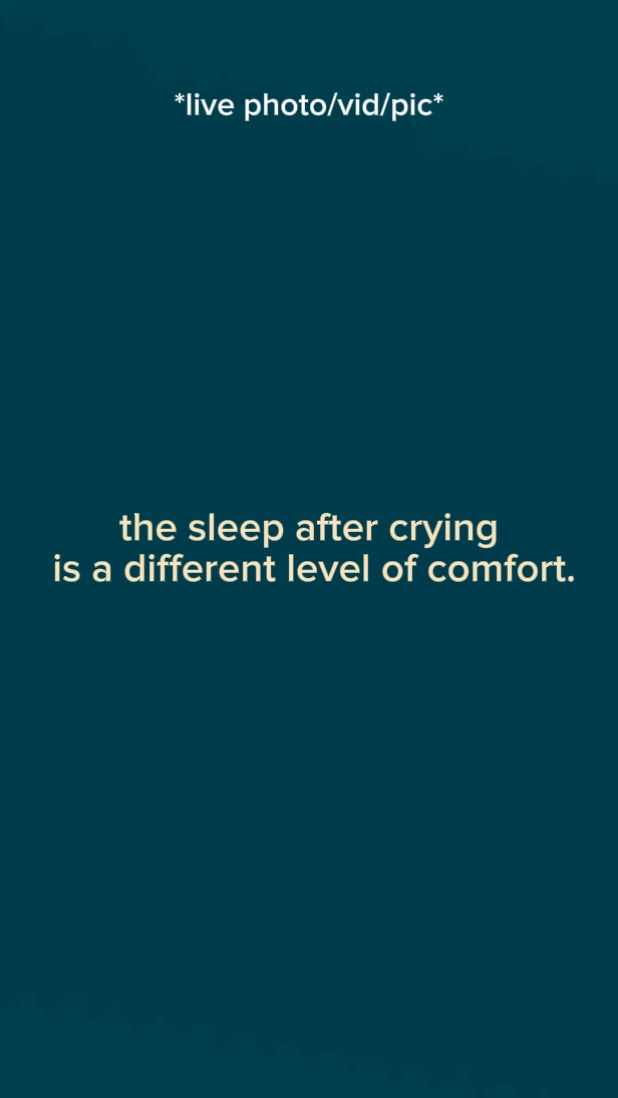 tidur setelah cryi