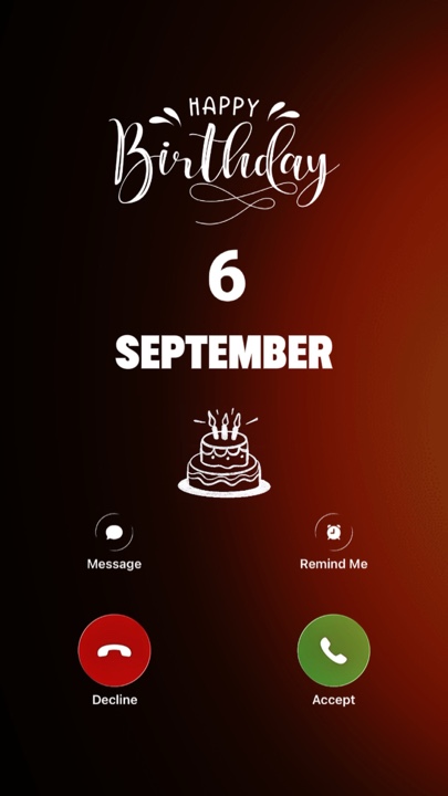 BIRTHDAY 6 SEPTEMBER