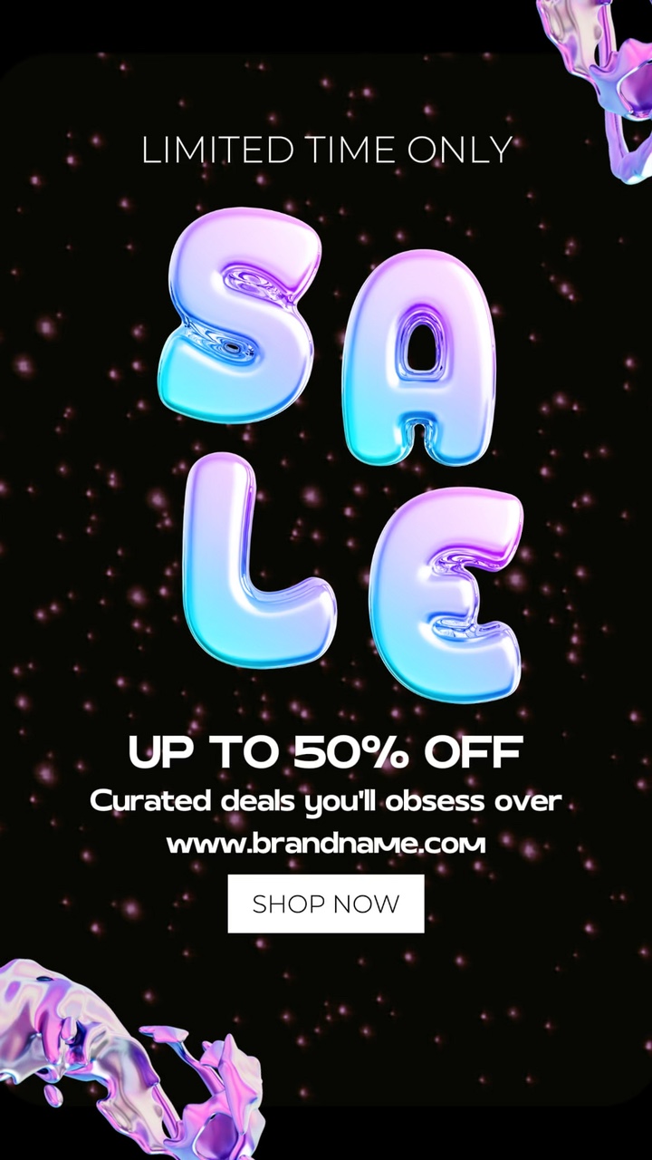 CTA Template Business Template Sale Off 3D Style Text Only