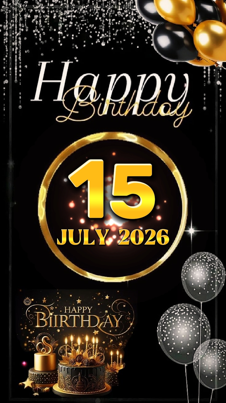 Feliz cumpleaños 15 de julio 