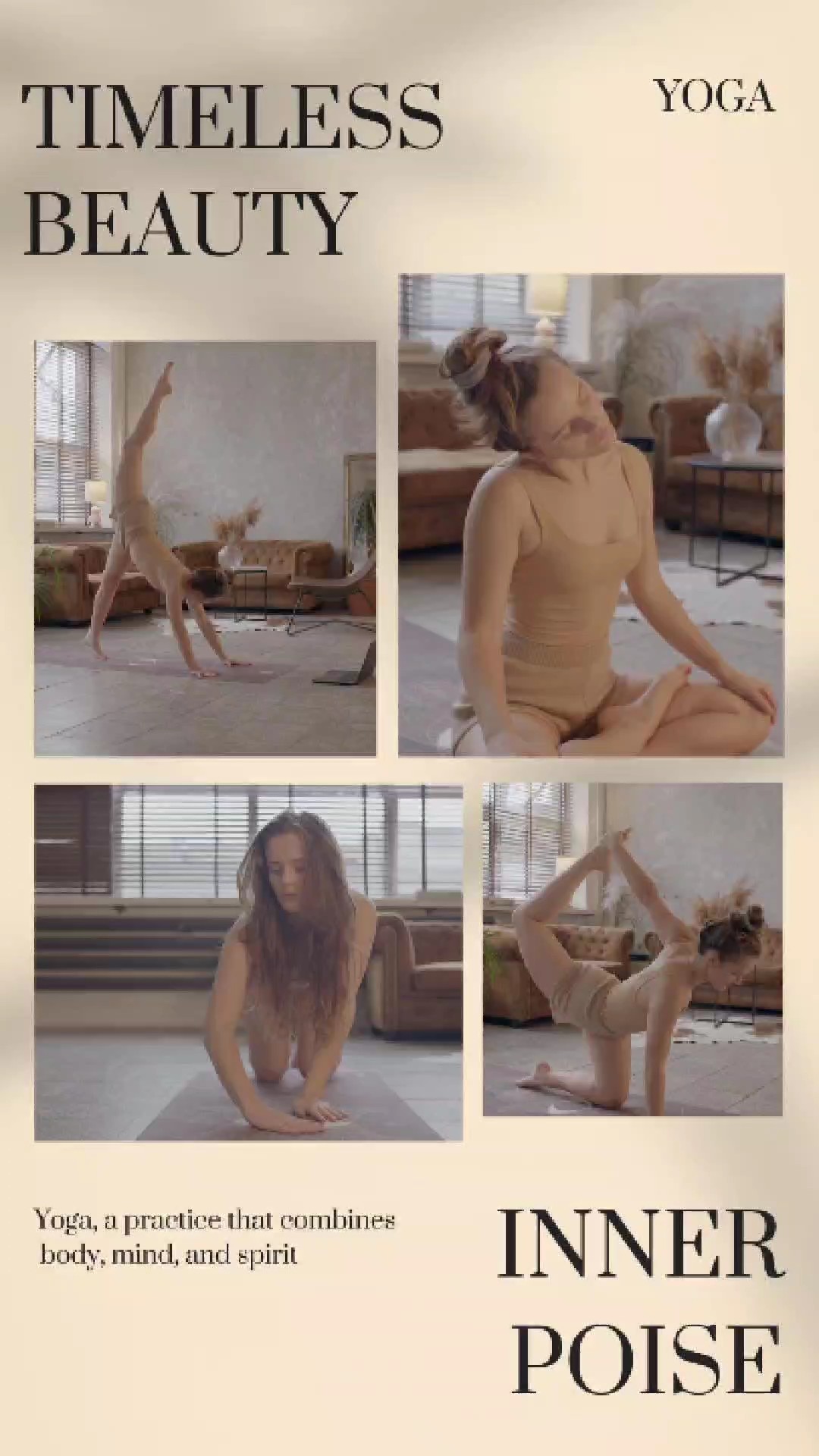 Elegant & Minimalist Style Yoga Teaching Ads