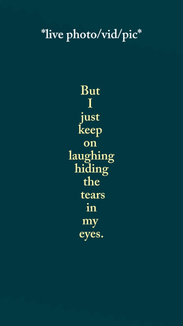 but i just keep on 