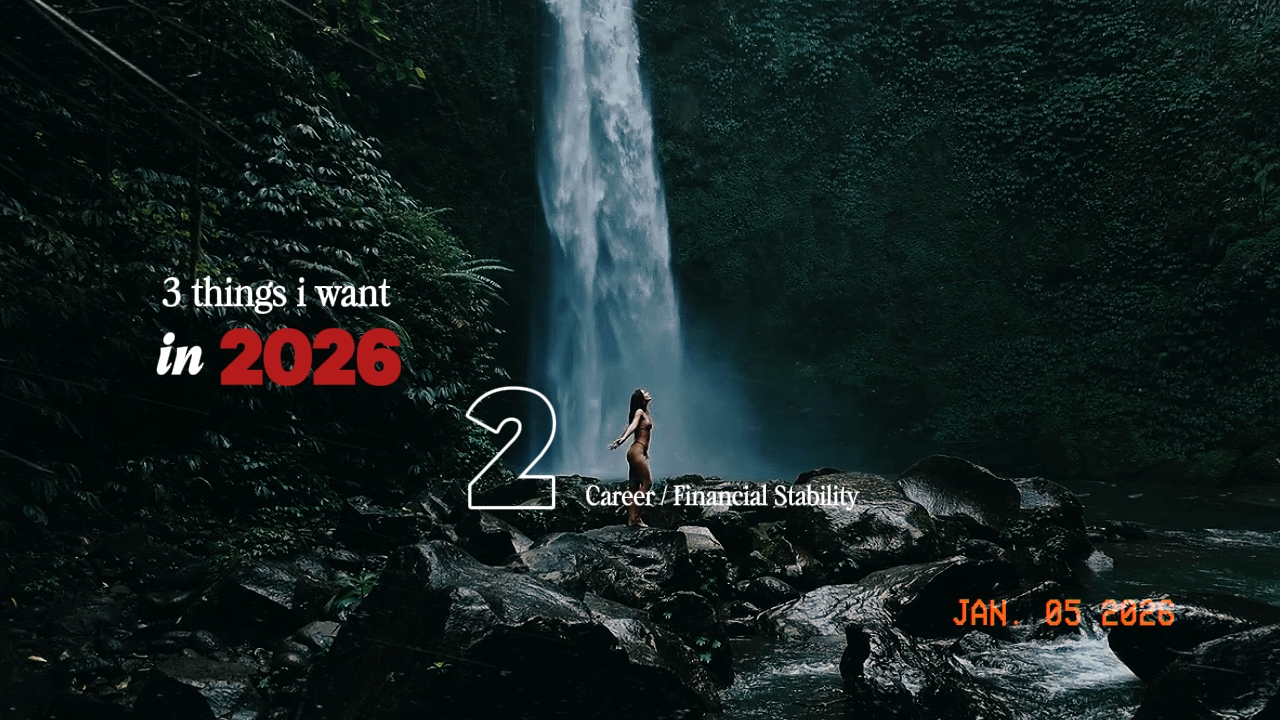 3 things I want 2026