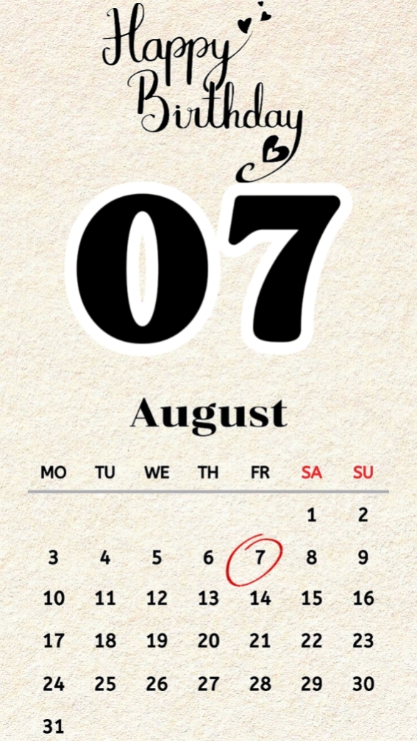 ULANG TAHUN 07 AGUSTUS 