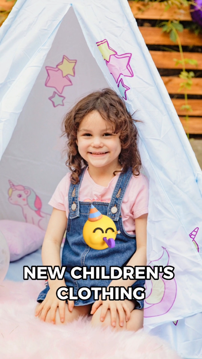 Children's Clothing Advertisement Display, TikTok Style