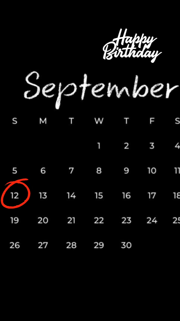 HBD 12 de setembro