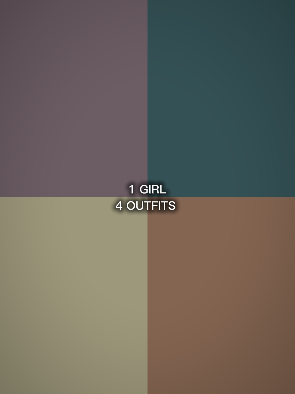 1 girl 4 outfits 
