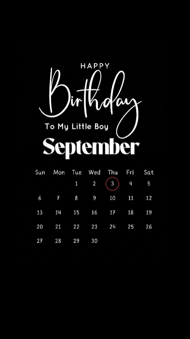 HBD SON 03 SEPTEMBER