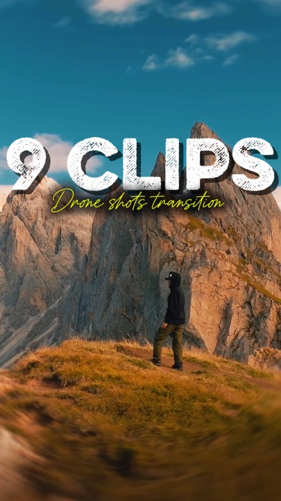 9 clips drone shot 