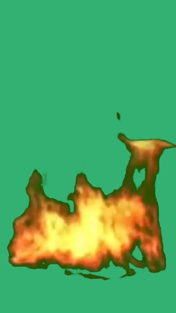 layar hijau api 