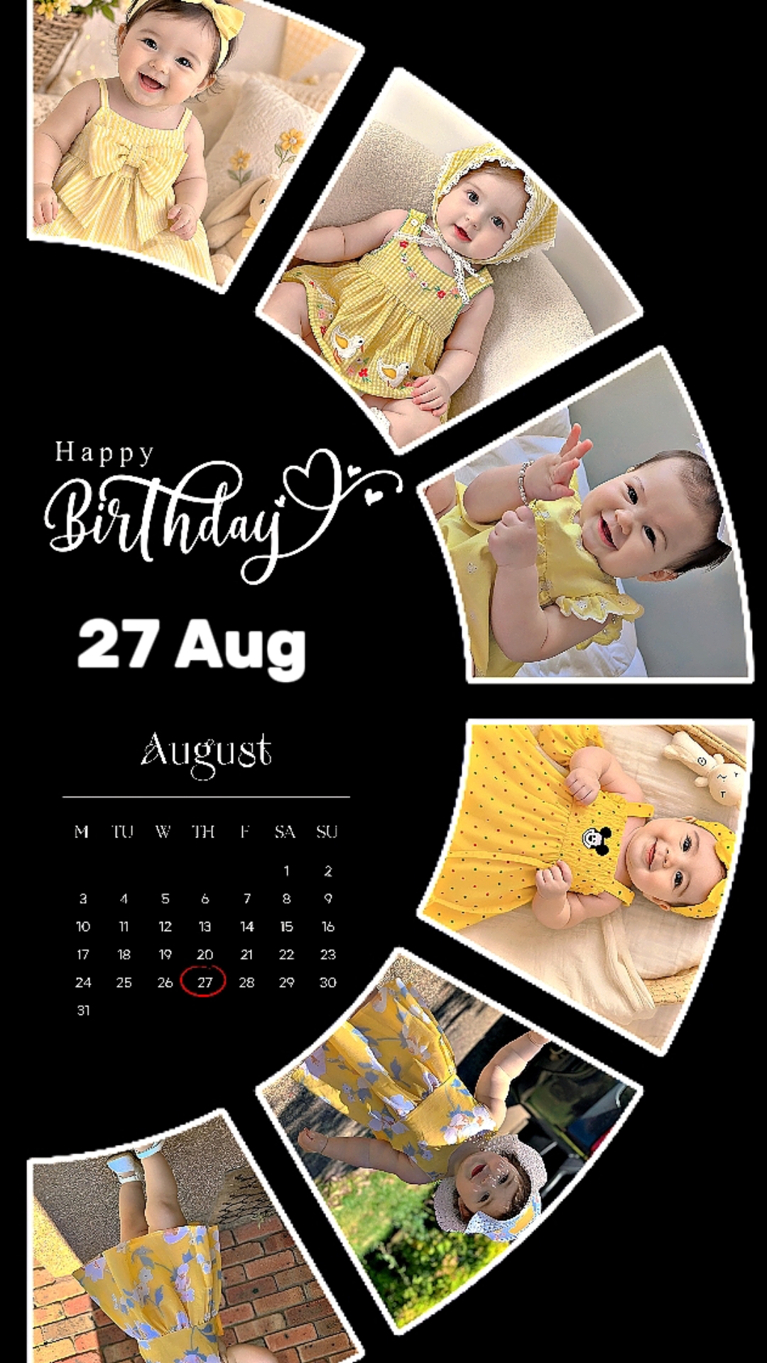 HBD BABY GIRL 27 AUG
