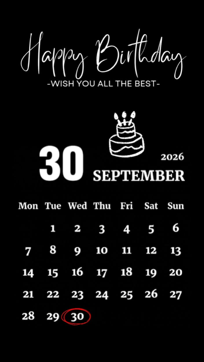 Aniversário 30 de setembro