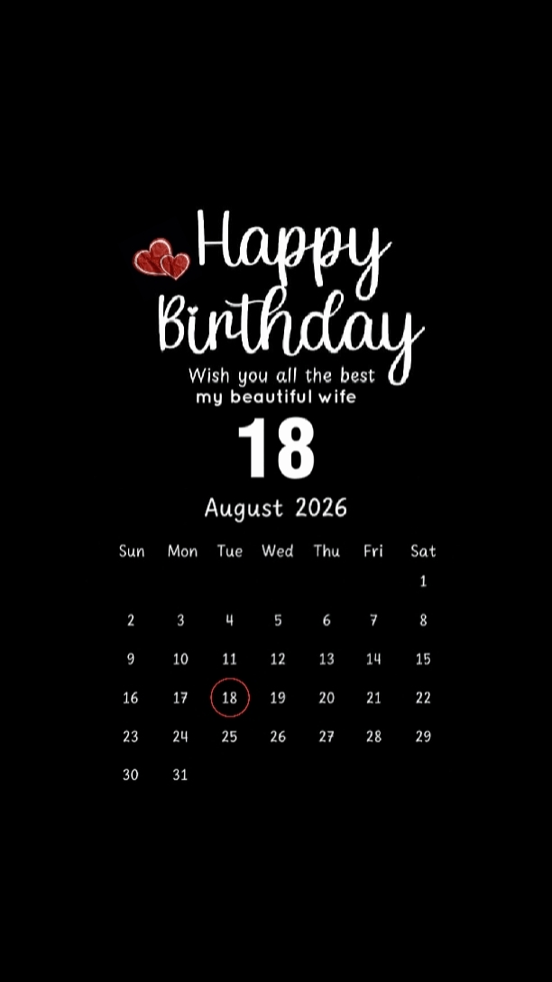 HBD WIFE 18 AUGUST