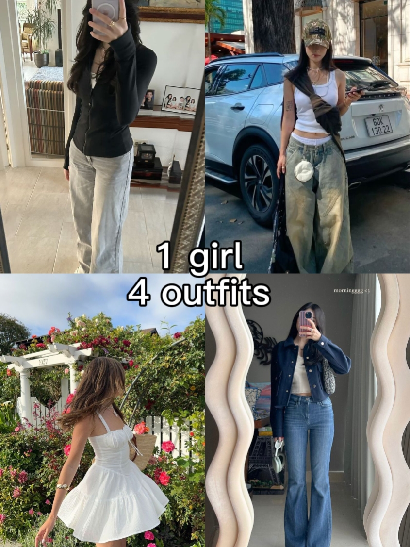 1 fille 4 tenues