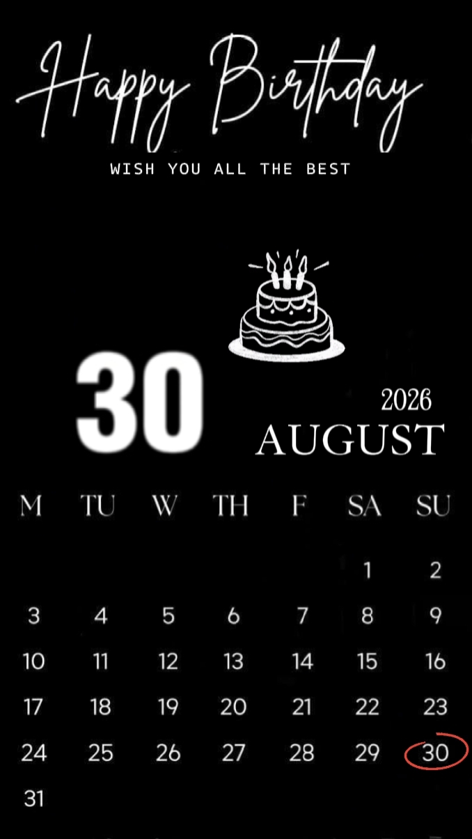 CUMPLEAÑOS 30 DE AGOSTO 