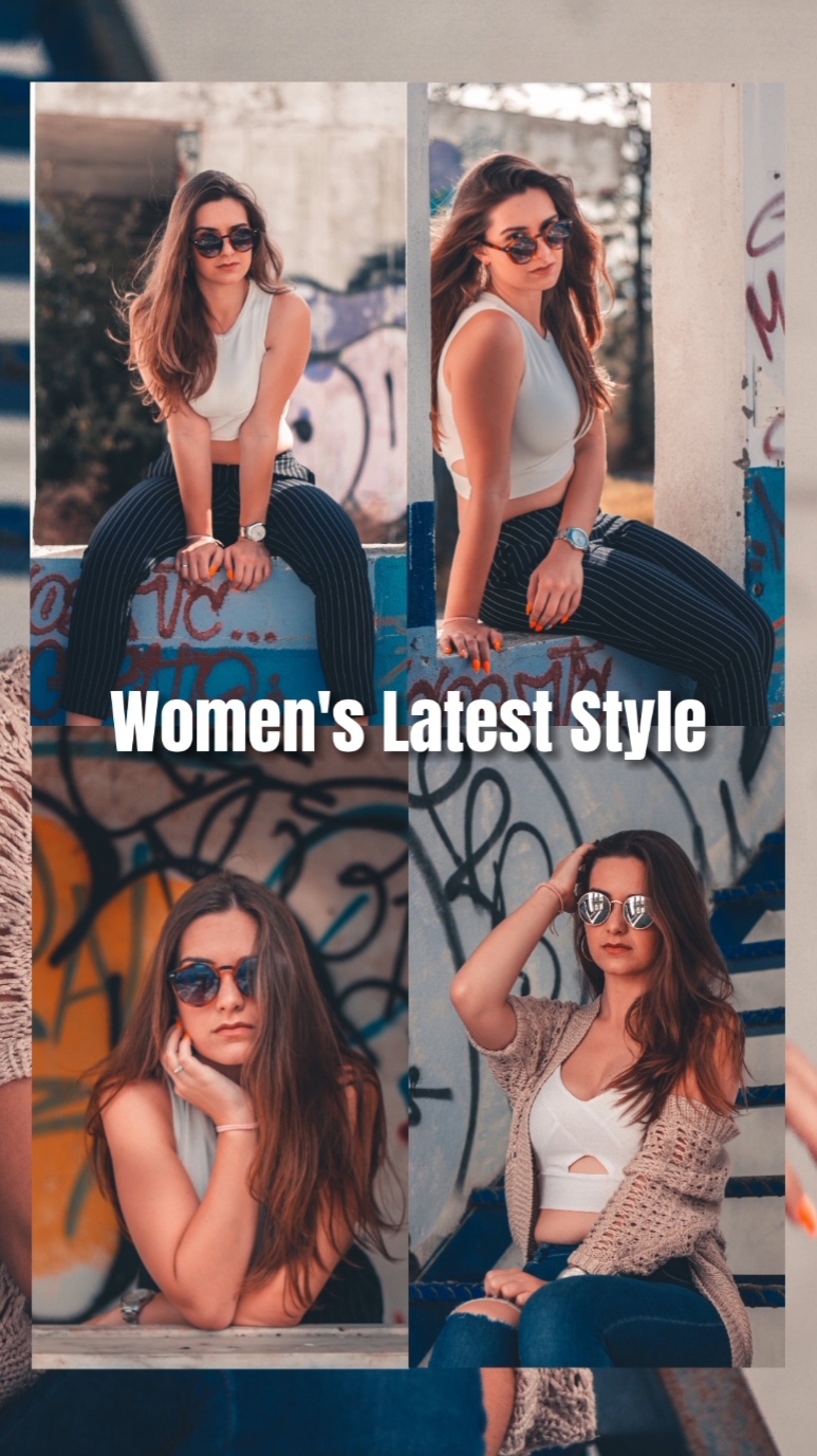 Tampilan Produk Pakaian Wanita Showcase Iklan Kreatif 