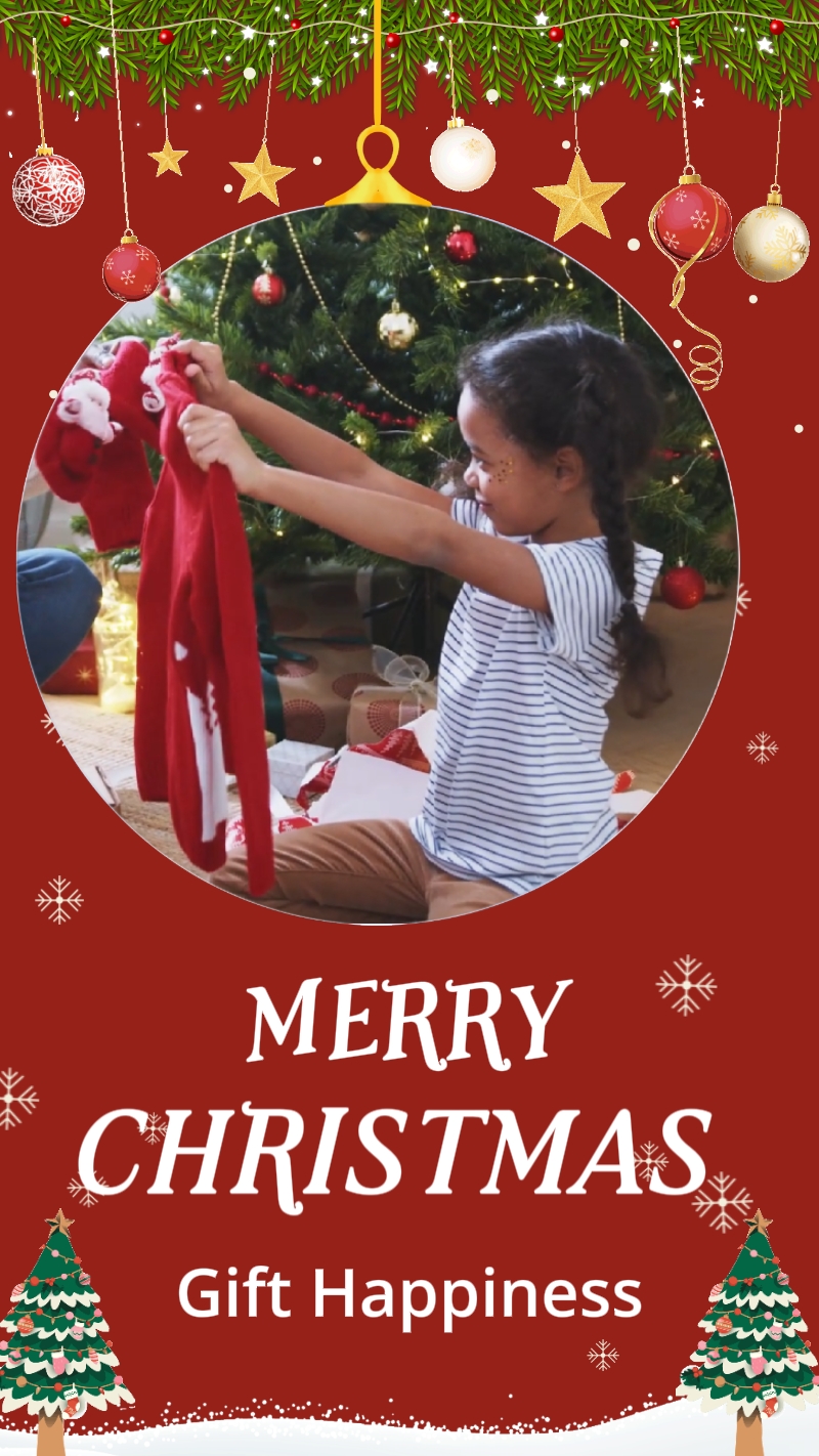 Modèle d'affiches dynamiques rouges et vertes de Noël C2B