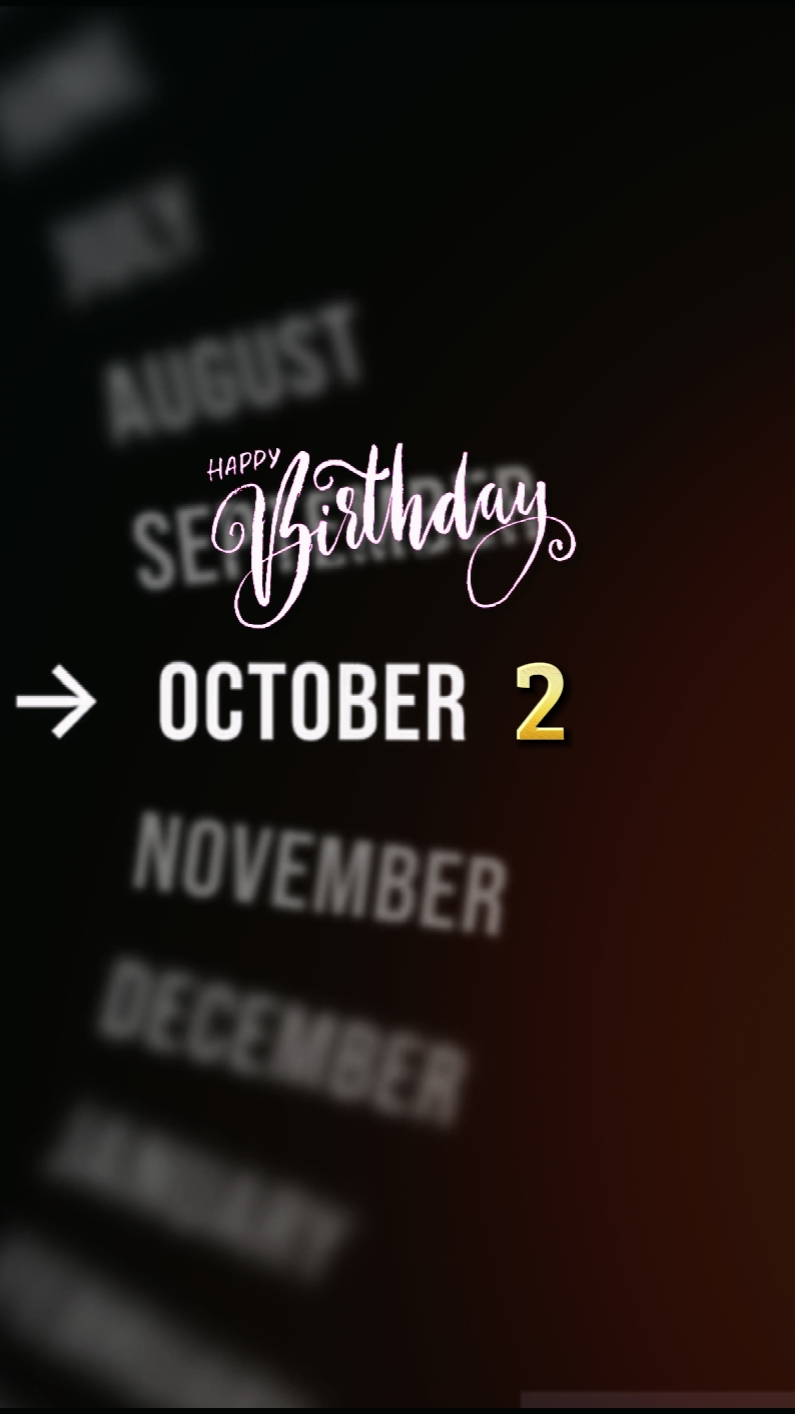 BIRTHDAY OCTOBER 2