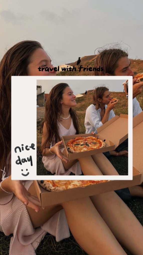 Amigos de viaje con 