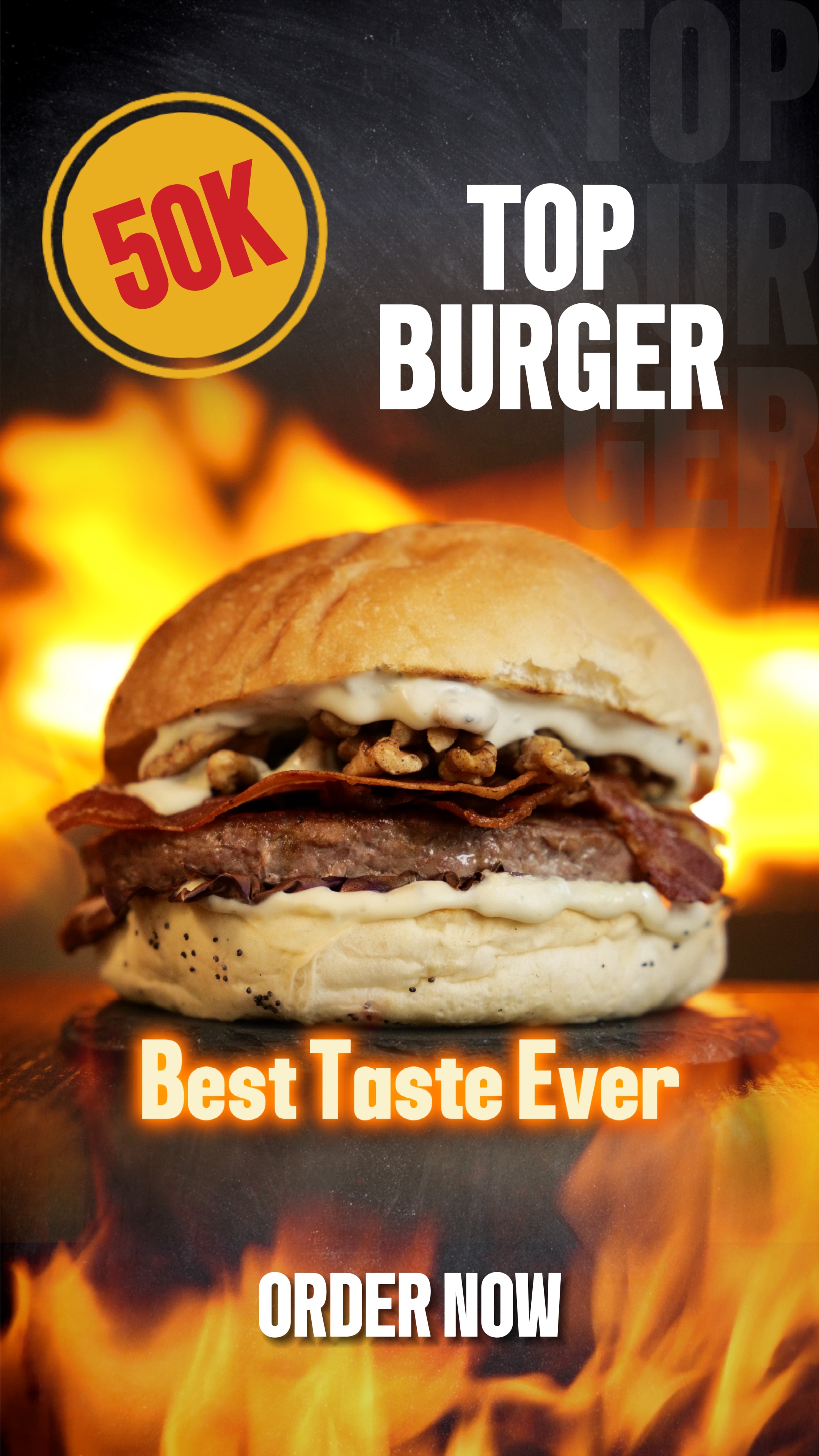 Promoción De Hamburguesa De Comida