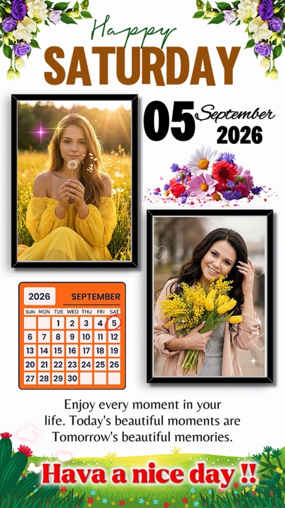 Saturday 5 Sept 2026