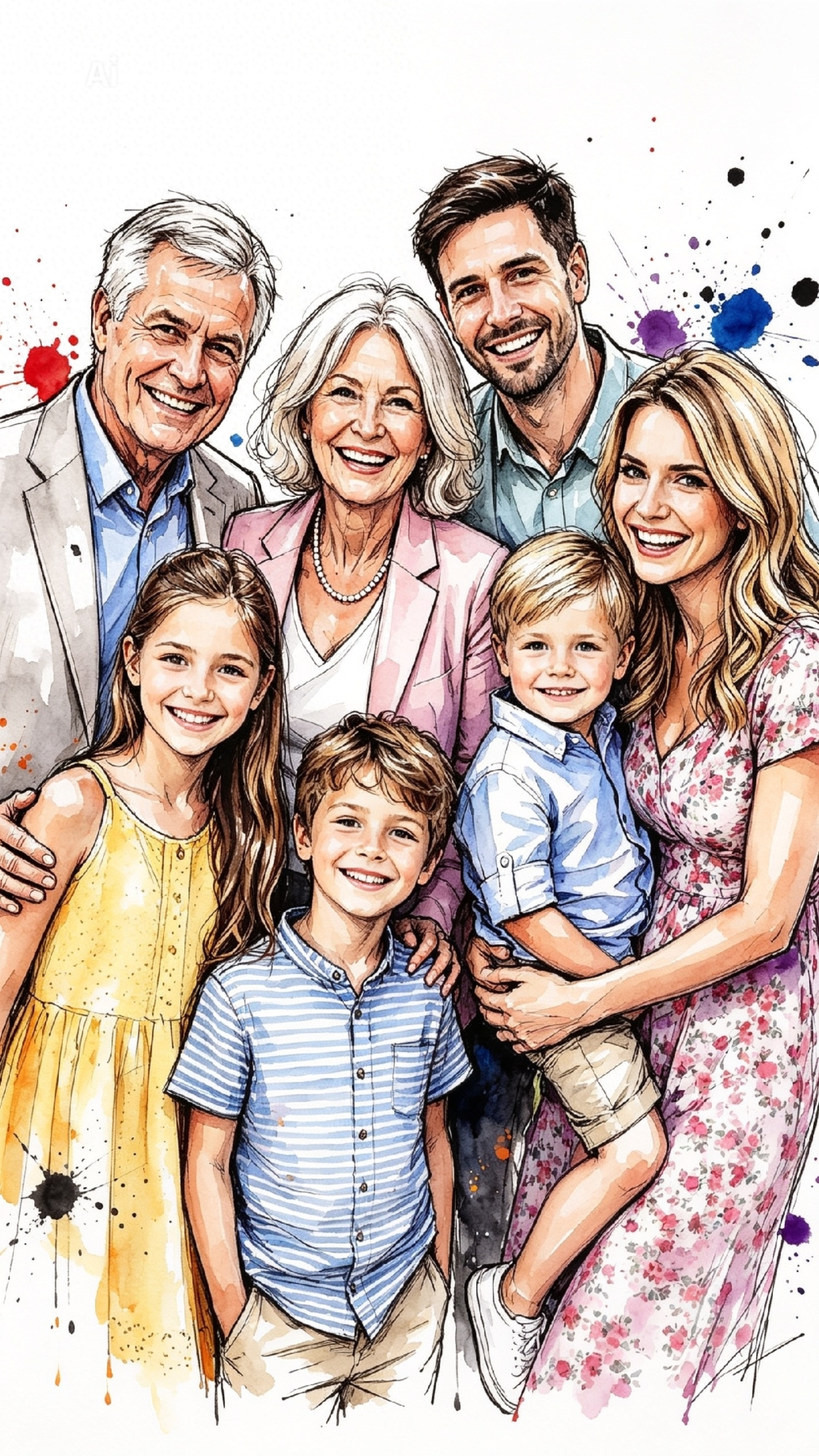 Sketch Art Family 