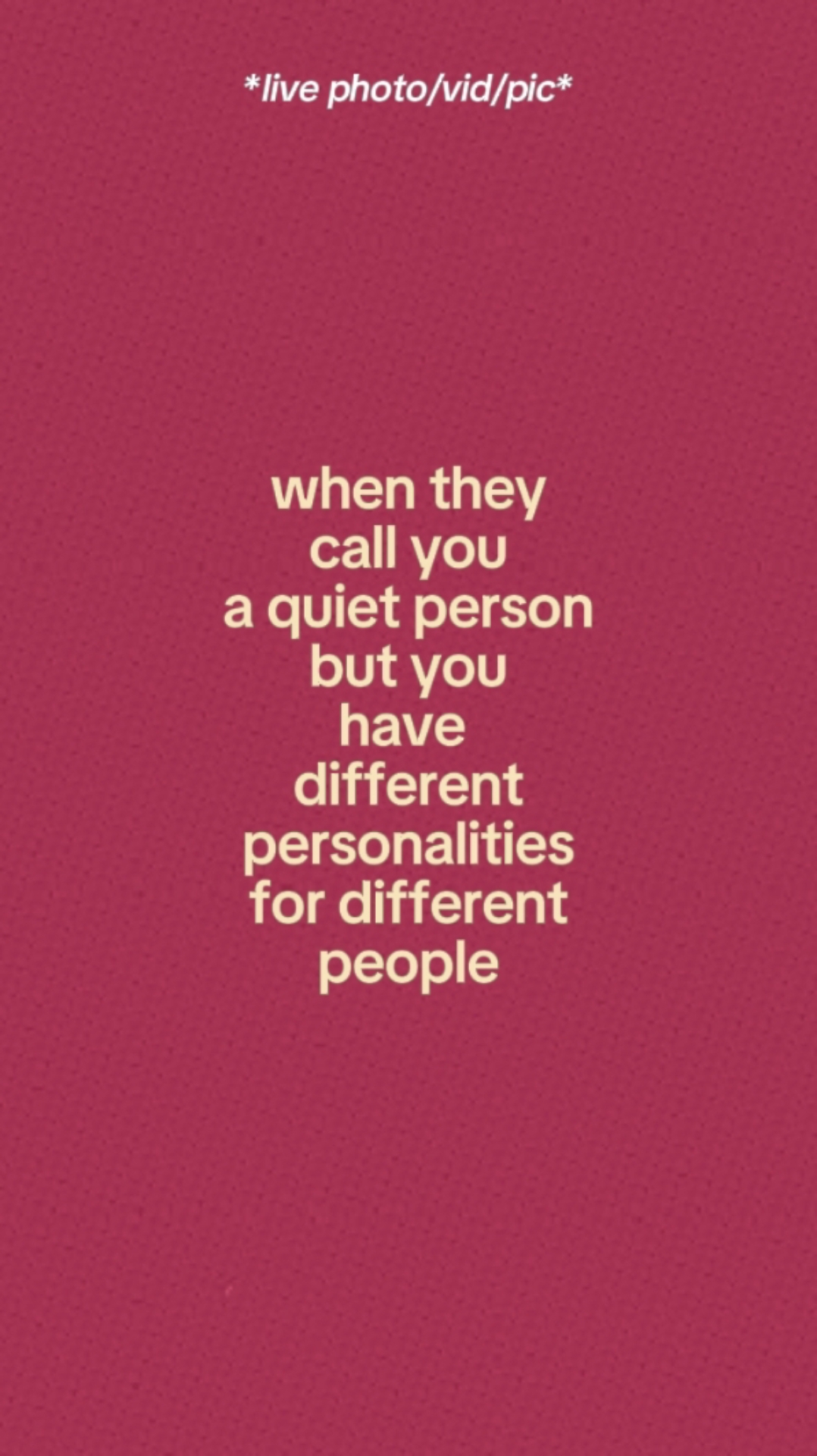 Different People. 