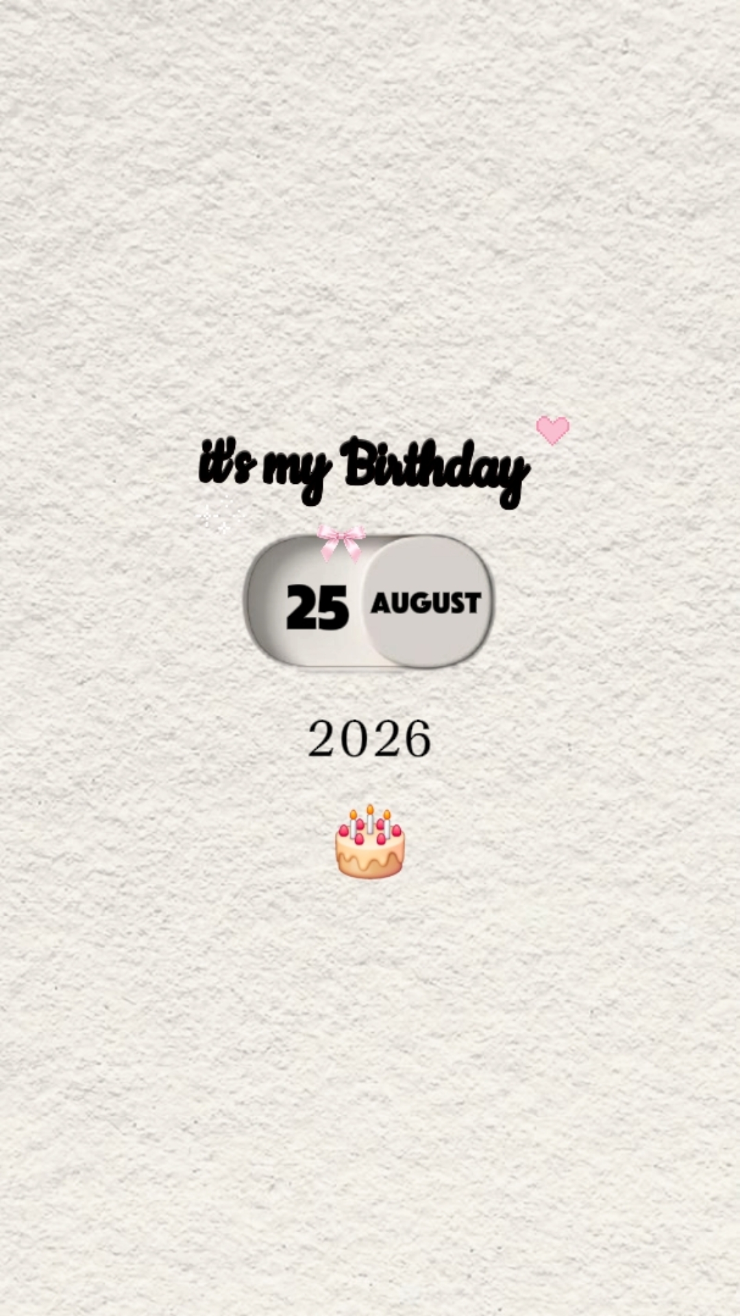 Hbd 25 de agosto de 2026