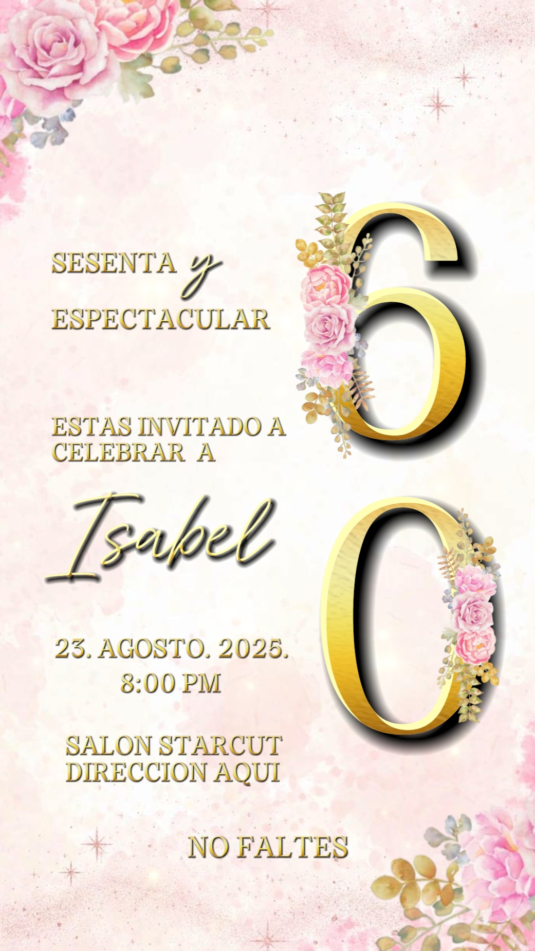 invitación 60 años