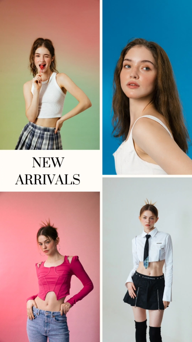 Affichage de produits vestimentaires Style TikTok multi-galeries