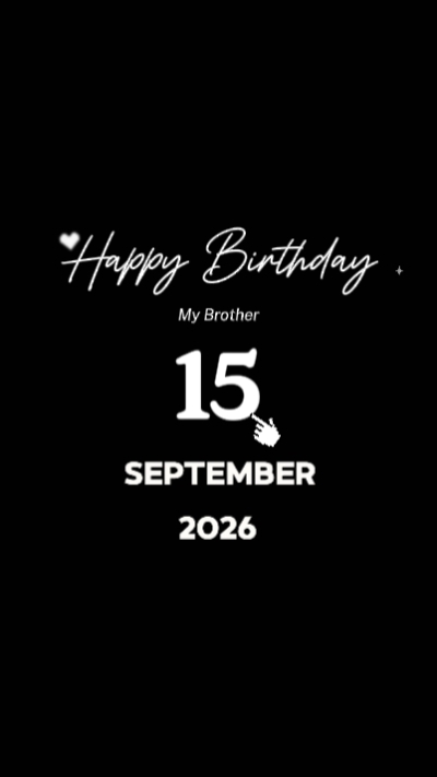 HBD Brother 15 Sept