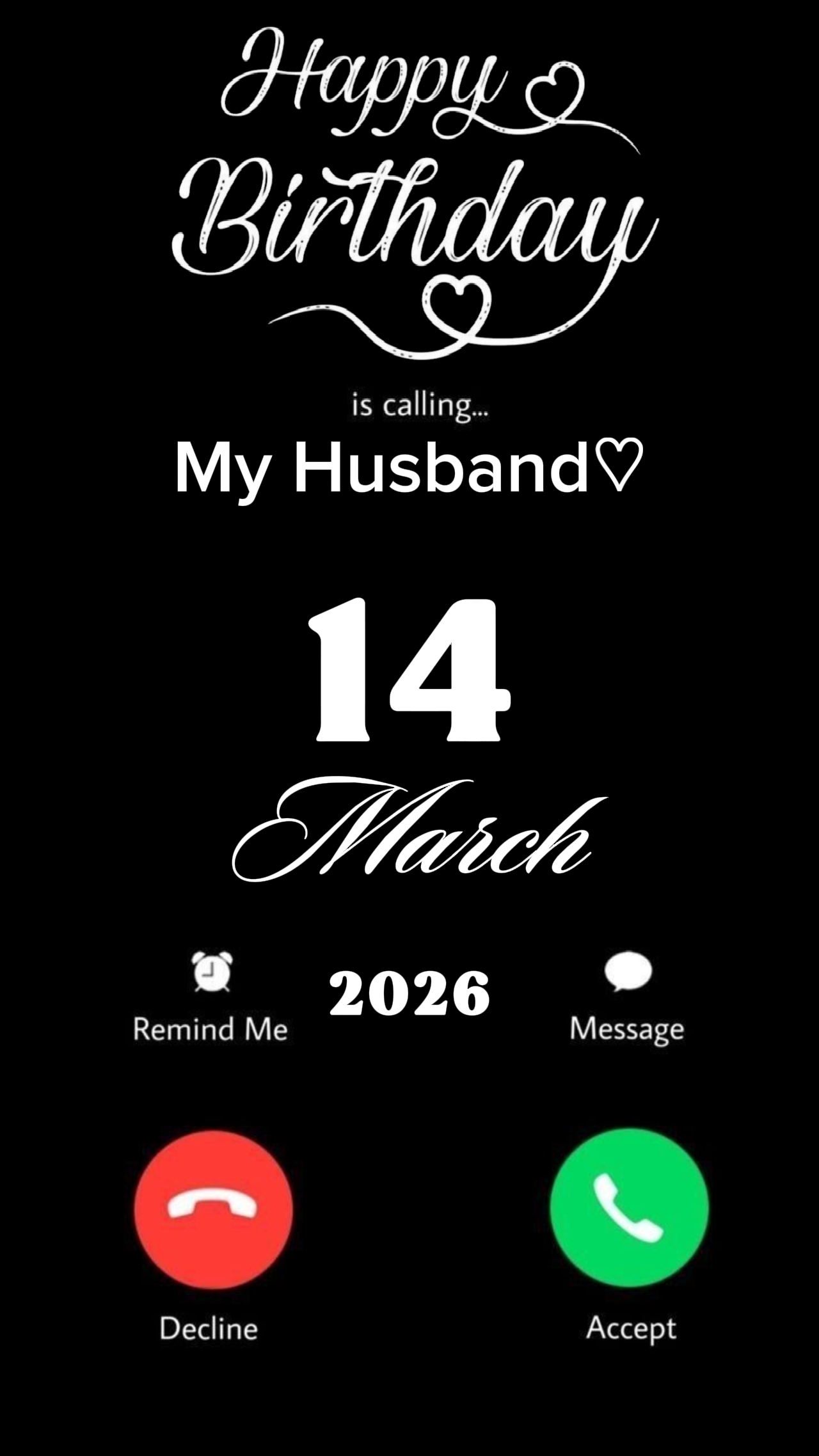 HBD Husband | 14 Mar