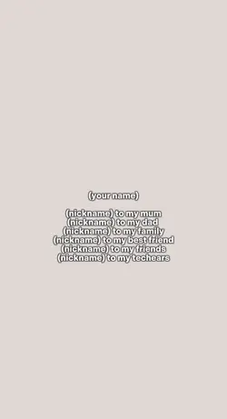 nickname