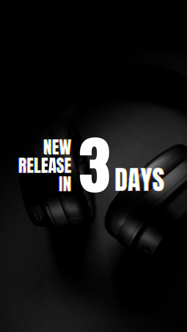 Headphones New Arrival Coming Soon Promotion Black Color  Minimalis Style 1 Clip